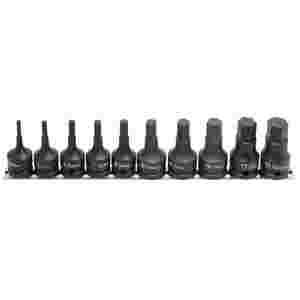 10pc 1/2 (Inch) Hex Socket Bit Set