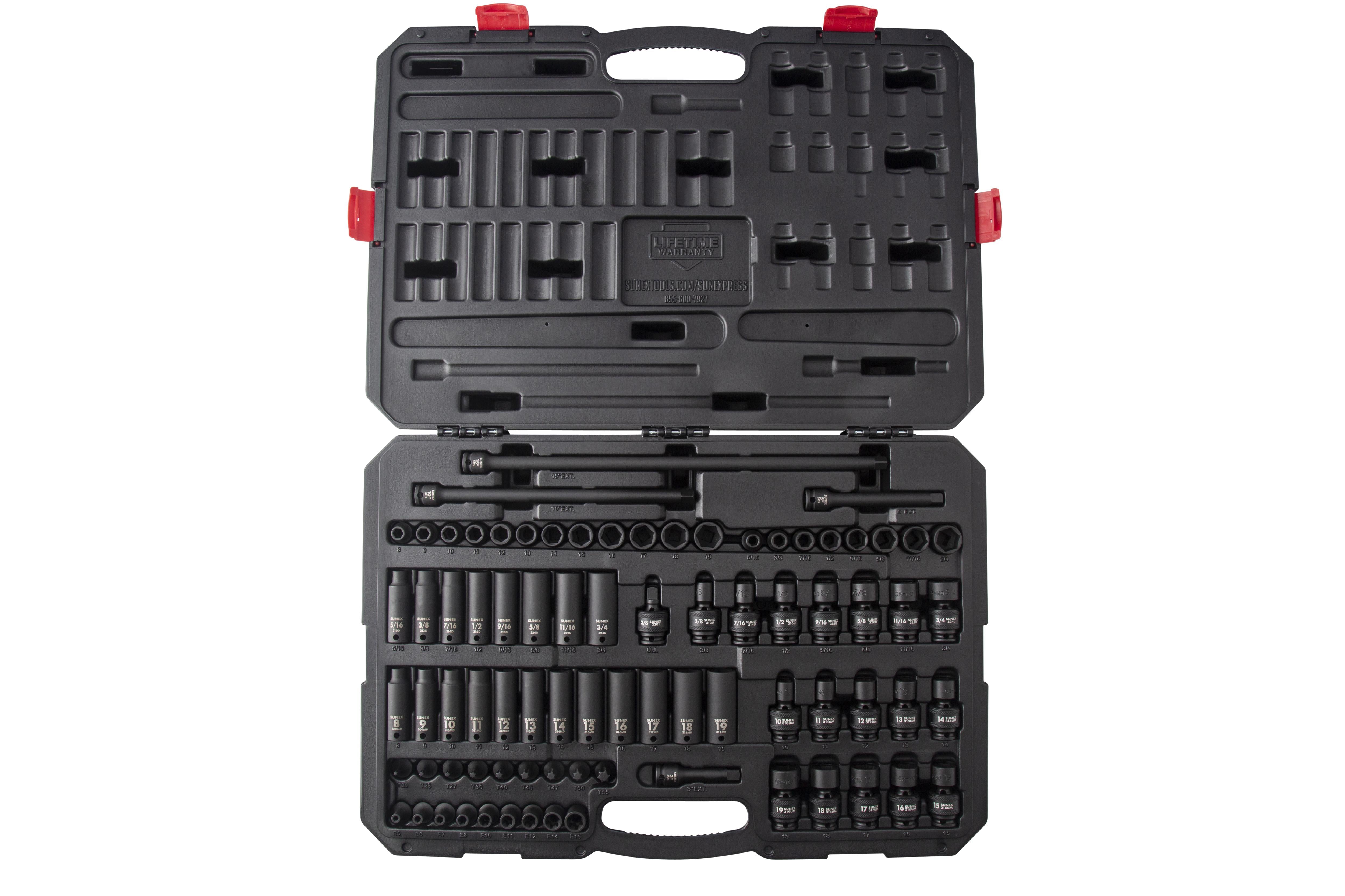 3/8" dr. Master Impact Socket Set, 80 pc.