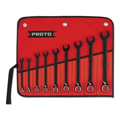 WRENCH SET BLK CHROME REV COMBINATION RATCHET SET ...