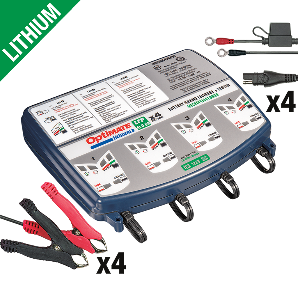 LITHIUM series: 8-step 12.8V 0.8A sealed battery saving charger