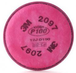 3M Particulate Filter 2097/07184(AAD), P100, with Nuisanc (2pk)