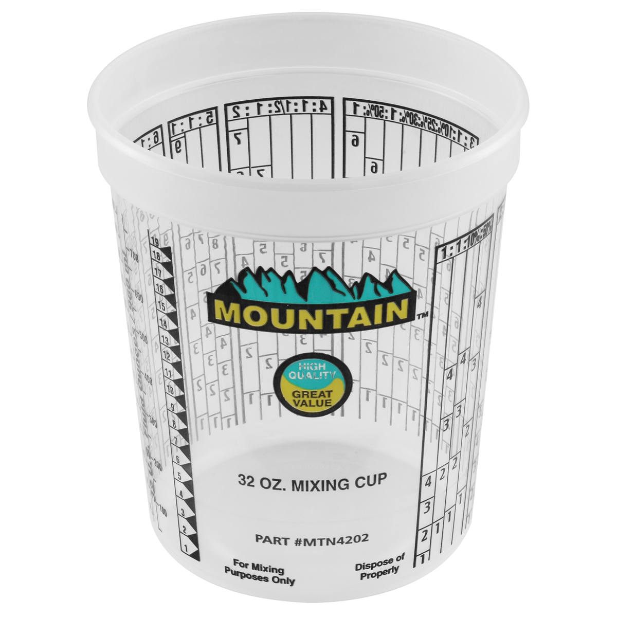 Mountain Disposable Quart Mixing Cup - 100/Case