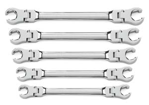 Flex Flare Nut Wrench Set - SAE 5-Pc