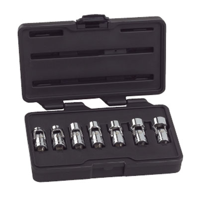 3/8 In Dr SAE 6 Point Flex Socket Set - 7-Pc