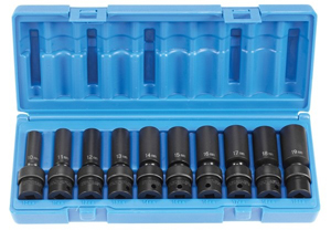 3/8'' Drive Deep Length Metric Universal Set - 10-Pc