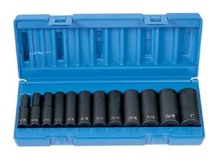 3/8'' Drive Deep Length Fractional Set - 12-Pc