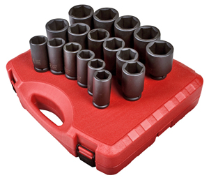 3/4 Inch Drive 6 Point Fractional SAE Deep Impact Socket Set - 1