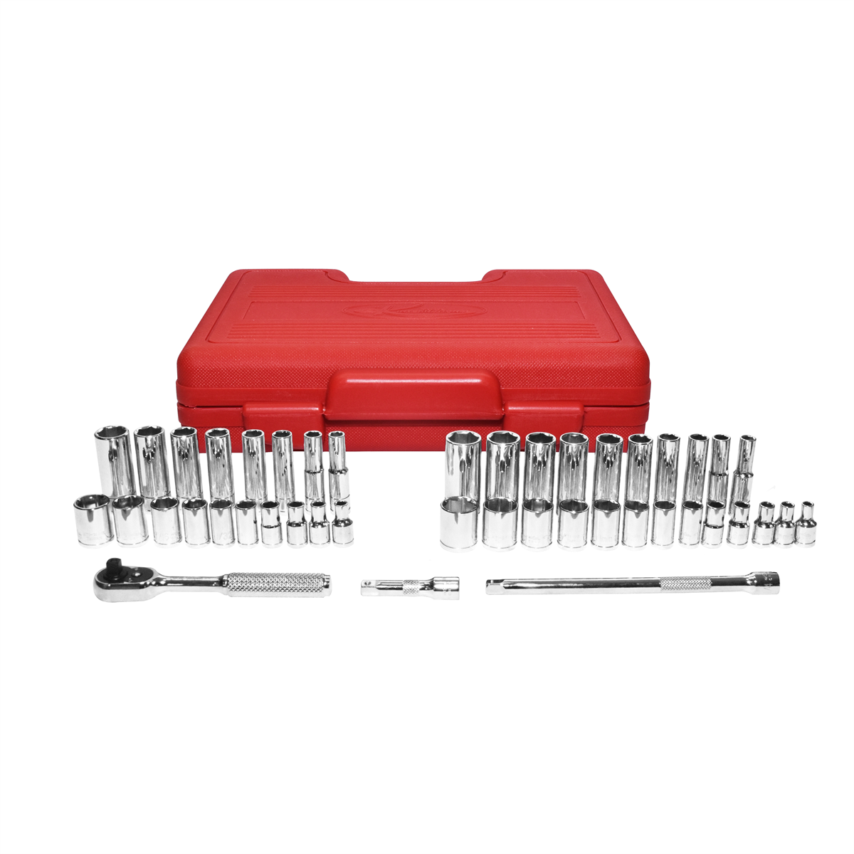 1/4 In Dr 6 Point SAE and Metric Standard and Deep Socket Set -