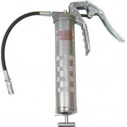 Zinc Plated Pistol Grip Grease Gun w/ Whip Hose