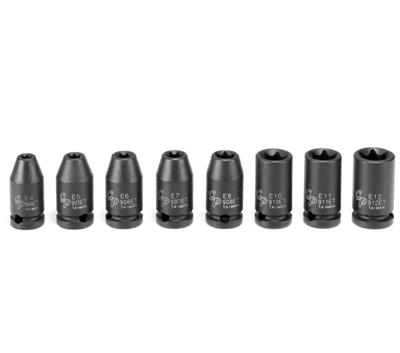 1/4 Inch Drive External Torx Impact Socket Set - 8-Pc