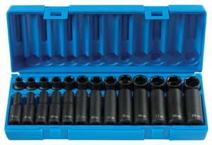 3/8 In Drive 6 Pt Standard & Deep Length Metric Master Set - 26-