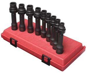 Sunex 9-Piece 1/2" Drive Metric Limited Clearance Socket Set