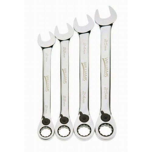 4 pc Metric Reversible Ratcheting Combination Wrench Set