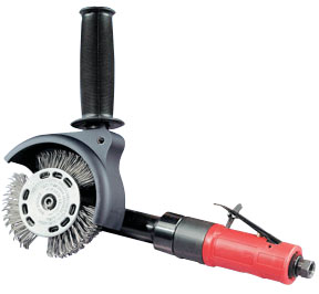 Autobrade Red DynaZip Air Tool w/ 1 Wire Wheel