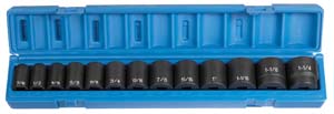 1/2 In Dr Std Fractional Impact Socket Set - 13-Pc