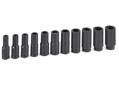 1/2 In Dr Deep Fractional Magnetic 6 Pt Impact Socket Set - 11-P