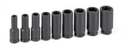 3/8 In Dr Deep Fractional Magnetic Impact Socket Set - 9-Pc