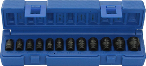 1/4 In Dr Std 6 Pt Metric Magnetic Impact Socket Set - 12-Pc