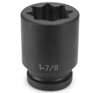 1 In Drive 8 Pt Double Square/Railroad Deep Impact Socket - 2 In