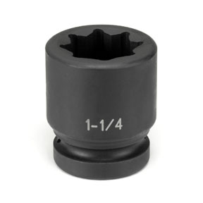 1 In Drive 8 Pt Double Square/Railroad Std Impact Socket - 2-1/1