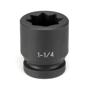 1 In Drive 8 Pt Double Square/Railroad Std Impact Socket - 2 In