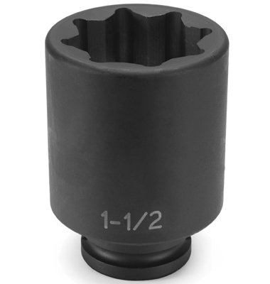 3/4 In Dr 8 Pt Double Square/Railroad Deep Impact Socket - 1-1/