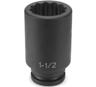 3/4 In Dr 12 Pt Deep Impact Socket - 2-1/2 In