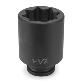 3/4 In Dr 8 Pt Double Square/Railroad Deep Impact Socket - 15/1