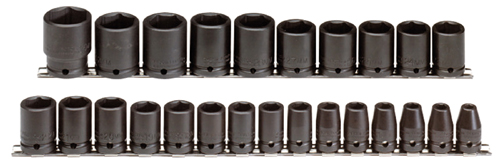 1/2" Drive Metric Impact Socket Set 25-Piece