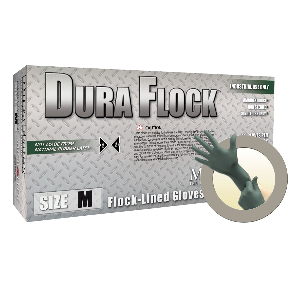 Dura Flock Flock-lined Nitrile Gloves 50/Box - XX-Large