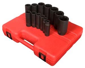 1/2\" Drive 8 Point Deep Impact Socket Set - 11-Pc