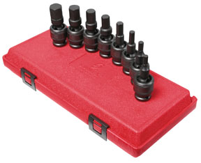 1/2\" Drive 9 Piece Universal Metric Hex Driver Set