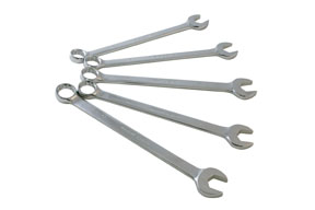 5 piece V-Groove Metric Combination Wrench Set