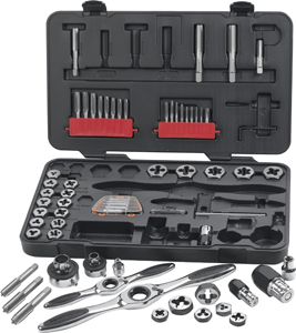 65 Pc. Ratcheting Tap and Die Set SAE