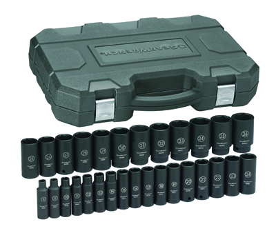 29 Pc. Impact METRIC Deep Socket Set 1/2\" DRIVE