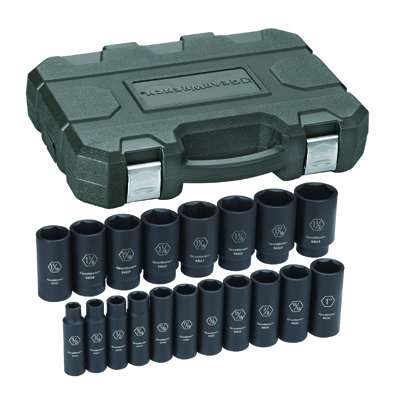 19 Pc. Impact SAE Deep Socket Set 1/2\\ DRIVE\"