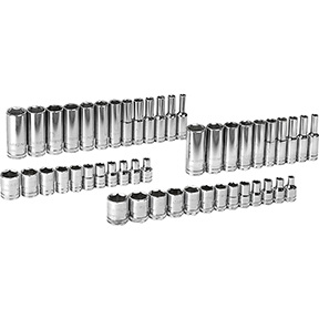 1/4 Inch Drive SAE Metric 6 Pt Std & Deep Socket Accessory Set 4