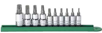 10 Pc. TORX(R) Press Fit Bit Socket Set 1/4" & 3/8" DRIVE