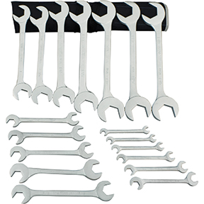 Angle Opening SAE Hydraulic Wrench Set - 18-Pc