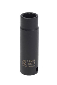 3/8\" Drive x 12mm, Deep, 12 Point Impact Socket