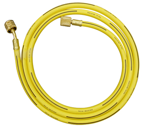 96" Yellow Hose w/ Shut-Off Valve-1/2" ACME-F