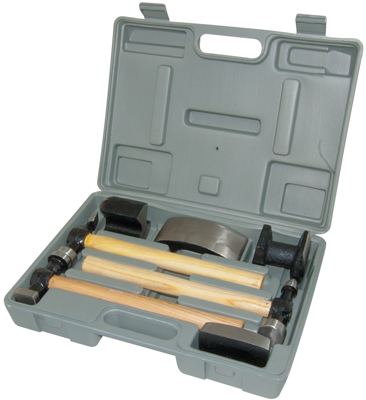 AES Industries | 2720 | 7-Piece Auto Body Hammer & Dolly Repair Kit - AES 2720