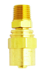 Re-usable Brass Hose Fitting Male End 11/16" OD 3/8" ID 1/4" NPT