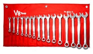 Combination Wrench Set Metric 17-Pc