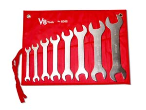 Super Thin Open End Wrench Set 8-Pc