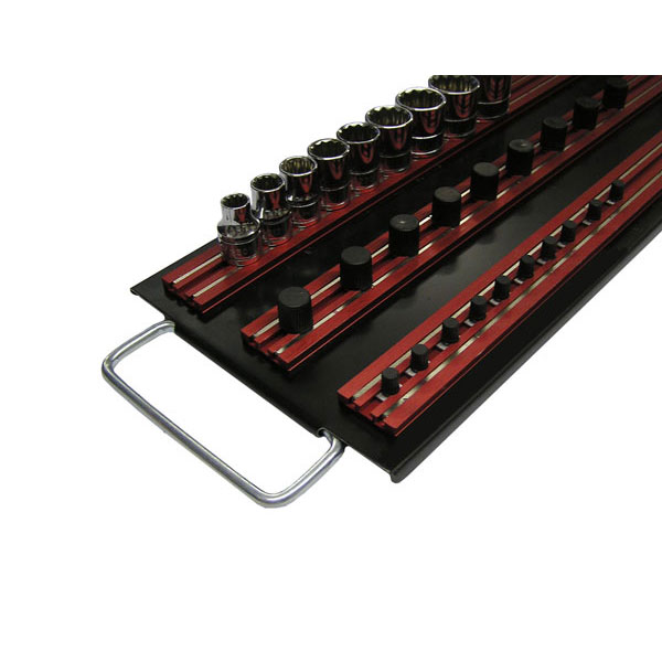 Magrail-TL Tool Organization System Black Tray Red Racks