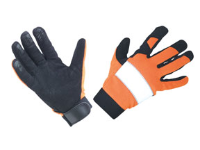 Orange Reflective Gloves Large