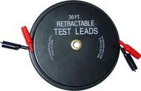 Retractable Test Leads - 2 Leads x 30-ft.