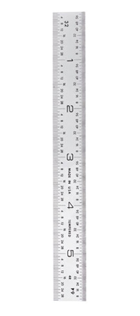 6 Inch Metal Rulers, Inches & Metric Ruler 55247 2, Compact Ruler