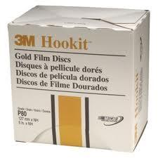 Hookit Gold Film Disc 255L, 5 Inch, 500 Grade 100/Box